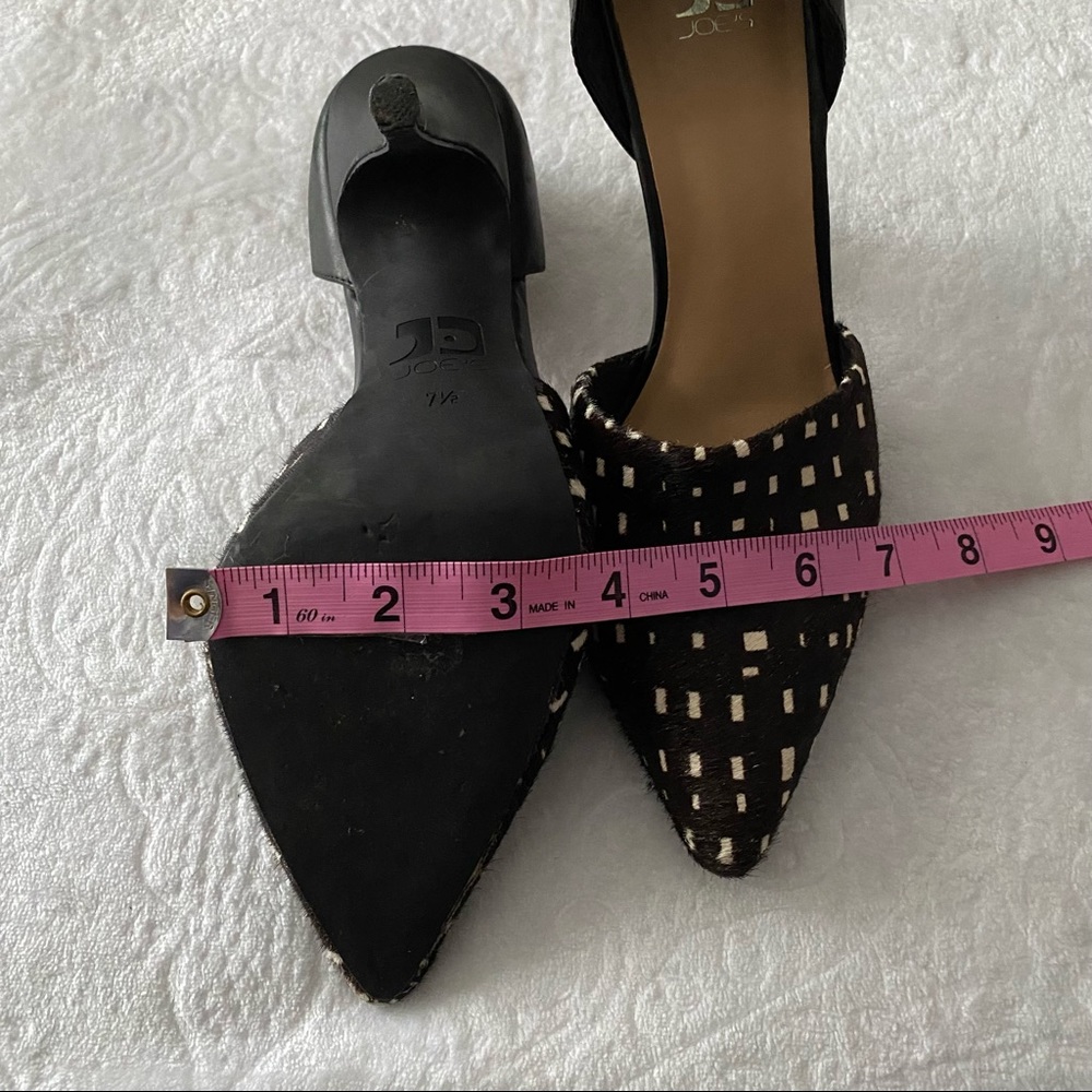 Joes Jeans Calf Hair D’orsay Pointed Toe Heels - Picture 8 of 14